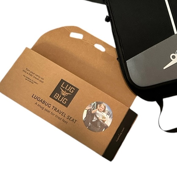 Lugabug Ride-On Suitcase Accessory for Kids Child Carrier Luggage in Black/Grey - Picture 9 of 12